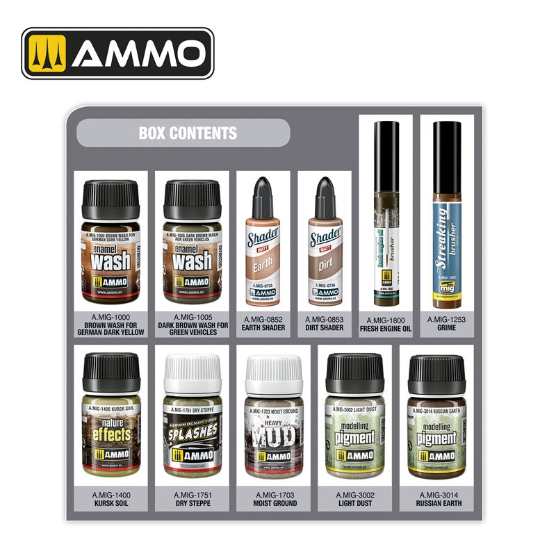 AMMO de Mig Jimenez 7816 SUPERPACK KURSK Boîte de solution de vieillissement  – immagine 2