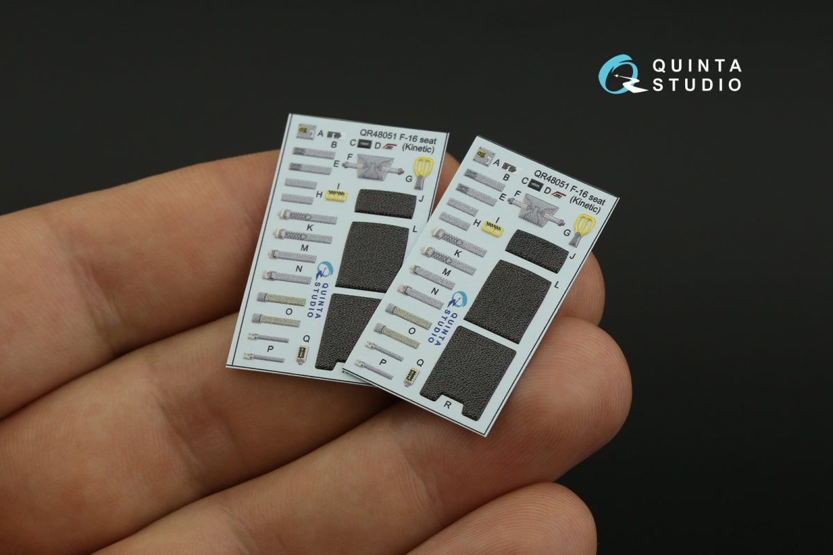 Intérieur imprimé en 3D et coloré pour le F-16D Block 30 de Quinta Studio QD48418 (outillage Kinetic 2022), échelle 1/48 – immagine 7