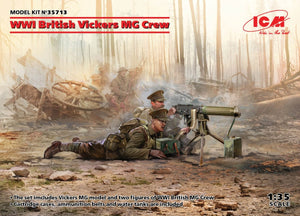 ICM 35713 Équipe de mitrailleuse Vickers britannique de la Première Guerre mondiale (mitrailleuse Vickers et 2 figurines) 1/35