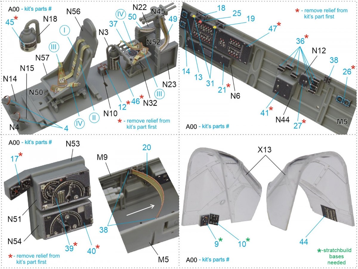 Intérieur imprimé en 3D et coloré sur papier décalcomanie Quinta Studio QD32087 Ju87 D/G (Trumpeter) 1/32 – image 9