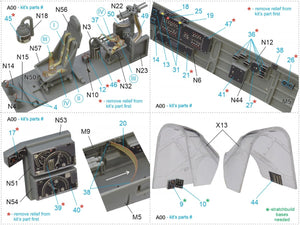 Intérieur imprimé en 3D et coloré sur papier décalcomanie Quinta Studio QD32087 Ju87 D/G (Trumpeter) 1/32 – image 9