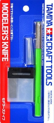 Couteau de modéliste Tamiya 89980 vert clair, couteau de modélisme à 25 lames