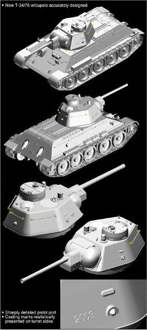 Dragon 6584 T-34/76 Mod.1943 avec coupole de commandant n° 112 (1/35) – imagen 2