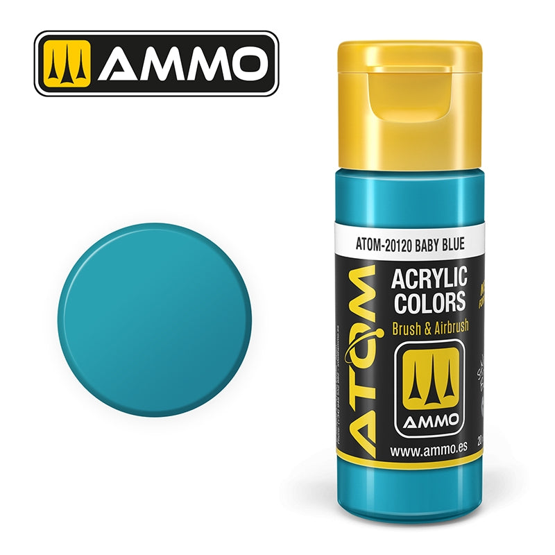 Ampoil Mig Jimenez 20120 ATOM COLOR Bleu clair 20 ml