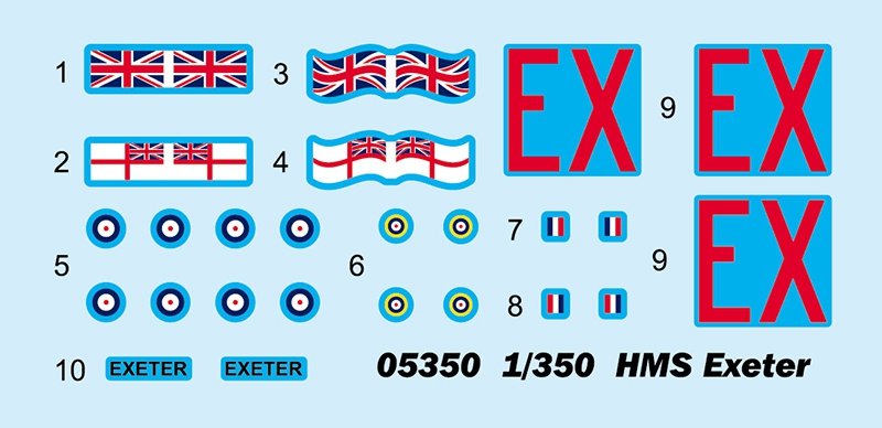 Trumpeter 05350 HMS Exeter 1/350 – imagen 3