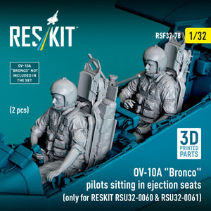 RESKIT RSF32-0079 Pilotes d&amp;#39;OV-10A « Bronco » assis dans des sièges éjectables (2 pièces) (uniquement pour RESKIT RSU32-0060 et RSU32-0061) (Impression 3D) 1/32 – imagen 3