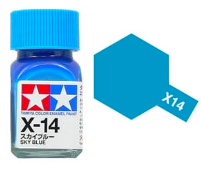 Peinture émail Tamiya X14 Bleu ciel (80014)