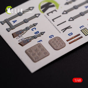 KELIK K48075 Messerschmitt Me-410 A1 autocollants 3D intérieurs pour kit modèle Meng 1/48 – image 7