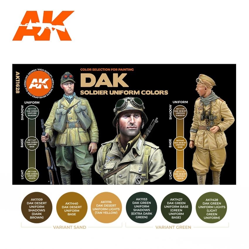 AK Interactive AK11628 COULEURS D&amp;#39;UNIFORME DES SOLDATS DAK – Bild 2