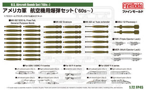 FineMolds FP45 Ensemble de bombes pour avions américains (années 60 -) 1/72