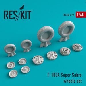 RESKIT RS48-0272 F-100 (A) Jeu de roues Super Saber 1/48