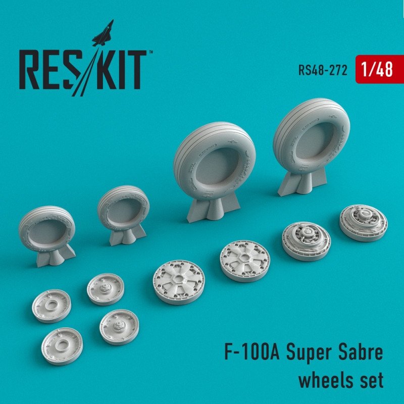 RESKIT RS48-0272 F-100 (A) Jeu de roues Super Saber 1/48