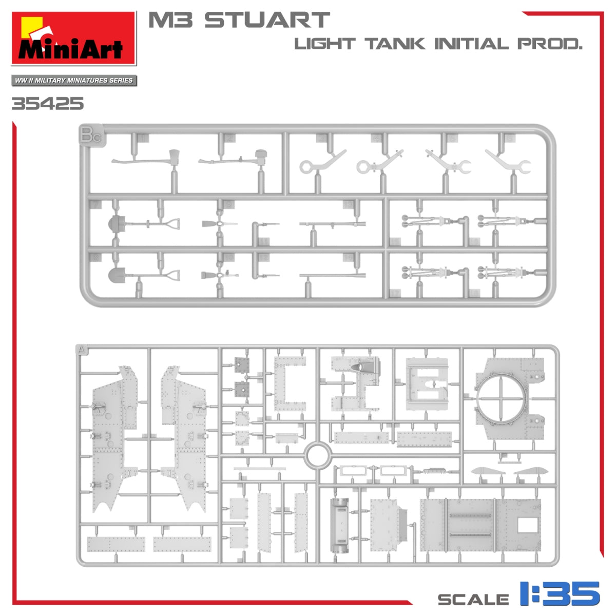 MiniArt 35425 M3 STUART CHAR LÉGER, PRODUCTION INITIALE 1/35 – imagen 11