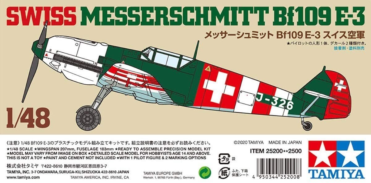 Tamiya 25200 Bf109 E-3 suisse au 1/48