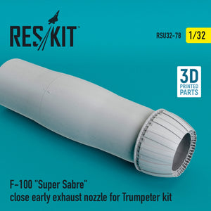RESKIT RSU32-0078 F-100 « SUPER SABER » FERMÉ ANCIENNE TUYÈRE POUR MAQUETTETER 1/32