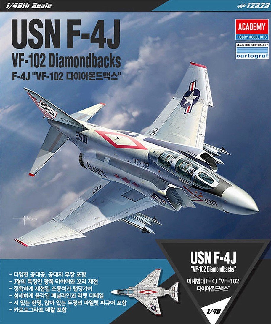 Maquette Academy 12323 USN F-4J VF-102 Diamondbacks 1/48