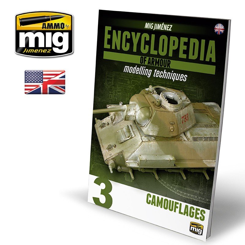 Ammo of Mig Jimenez 6152 ENCYCLOPÉDIE DES TECHNIQUES DE MODÉLISATION DE BLINDÉS VOL. 3 – CAMOUFLAGES (Anglais)