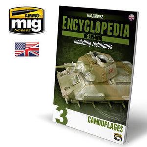 Ammo of Mig Jimenez 6152 ENCYCLOPÉDIE DES TECHNIQUES DE MODÉLISATION DE BLINDÉS VOL. 3 – CAMOUFLAGES (Anglais)