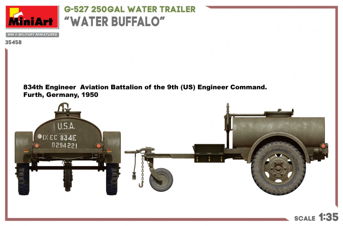 MiniArt 35458 G-527 REMORQUE À EAU 250GAL «WATER BUFFALO» 1/35 – imagen 7