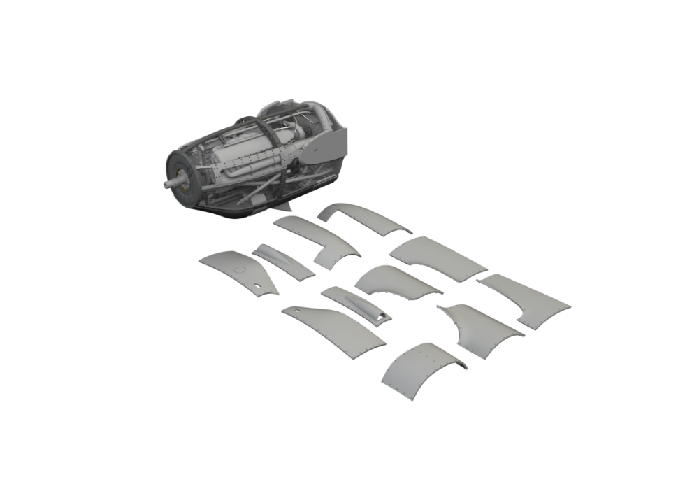 Eduard 6481037 P-38F/G Moteur droit IMPRESSION TAMIYA 1/48 – immagine 2
