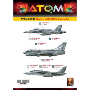 Munitions Mig Jimenez ATOM 20700, couleurs modernes USAF-NAVY, lot de 12 x 20 ml – Bild 3