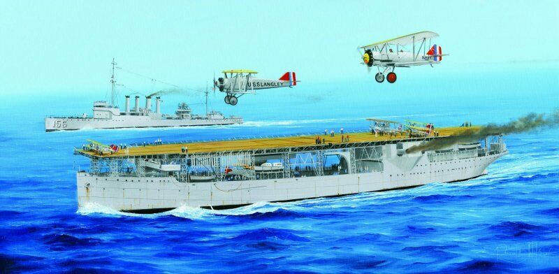 Trumpeter 05631 Porte-avions CV-1 Langley de l'US Navy, échelle 1/350
