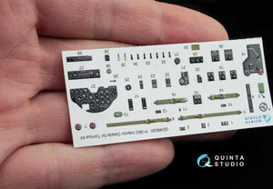 Intérieur imprimé en 3D et coloré sur papier décalcomanie Quinta Studio QD48030 P-38G (pour maquette Tamiya) 1/48 – image 4