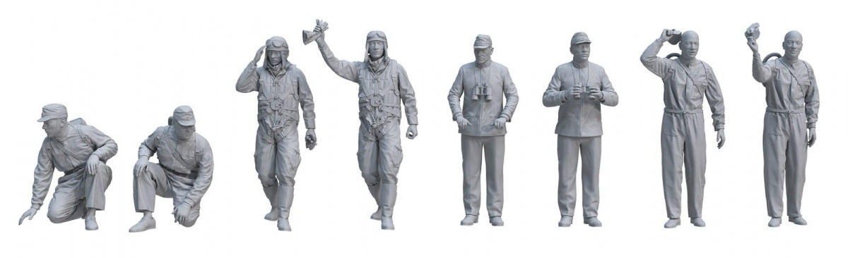 Border Model BR-006 IJN Carrier Crew Pilots &amp;amp; Officers x 8 figurines en résine 1/35 – Bild 2