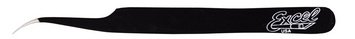Pince à épiler à pointe biseautée Excel Hobby Tools 30420 (noire)