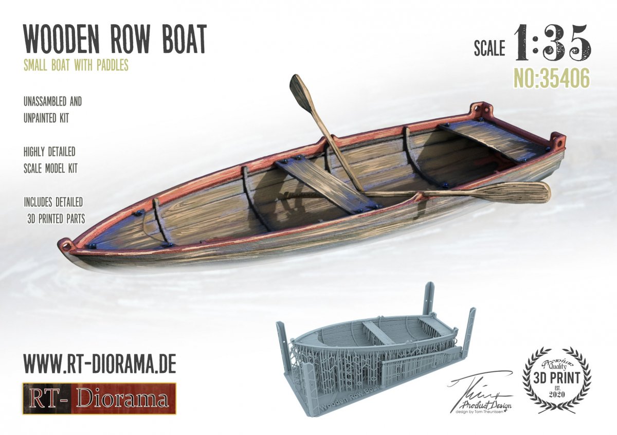 RT-Diorama 35406 Bateau cru en bois 1/35 