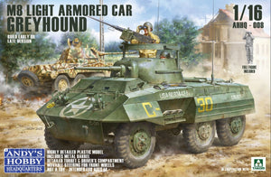 Andy&amp;#39;s Hobby Headquarters AHHQ-008 M8 Greyhound Voiture blindée légère américaine 1/16