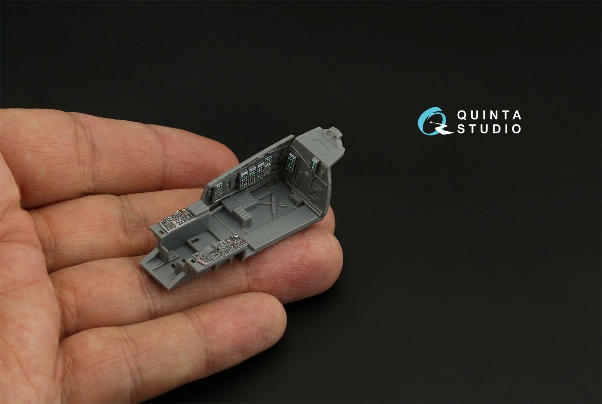 Intérieur imprimé en 3D et coloré sur papier décalcomanie Quinta Studio QD72068 F-15C Late/F-15J Late (GWH) 1/72  – immagine 5