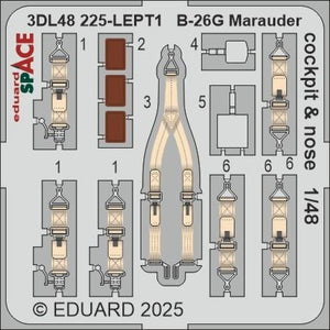 Eduard 3DL48225 B-26G Marauder cockpit et nez SPACE ICM 1/48 – image 4