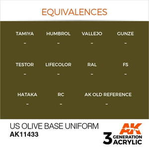 AK Interactive AK11433 US Olive Base Uniforme 17ml – image 3