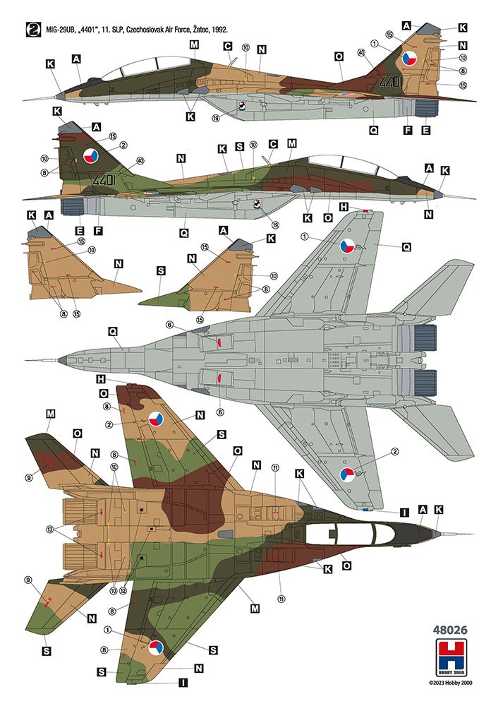Hobby 2000 48026 MiG-29UB Force aérienne tchèque et slovaque 1/48 – image 2