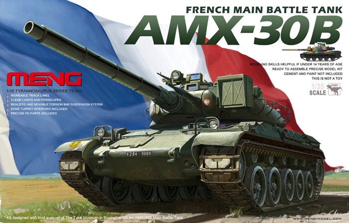 Maquette Meng TS-003 Char de combat principal français AMX-30B (1/35)