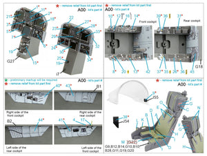 Quinta Studio QD32131 F/A-18D Early Intérieur imprimé en 3D et coloré sur papier décalcomanie (Academy) 1/32 – Bild 12