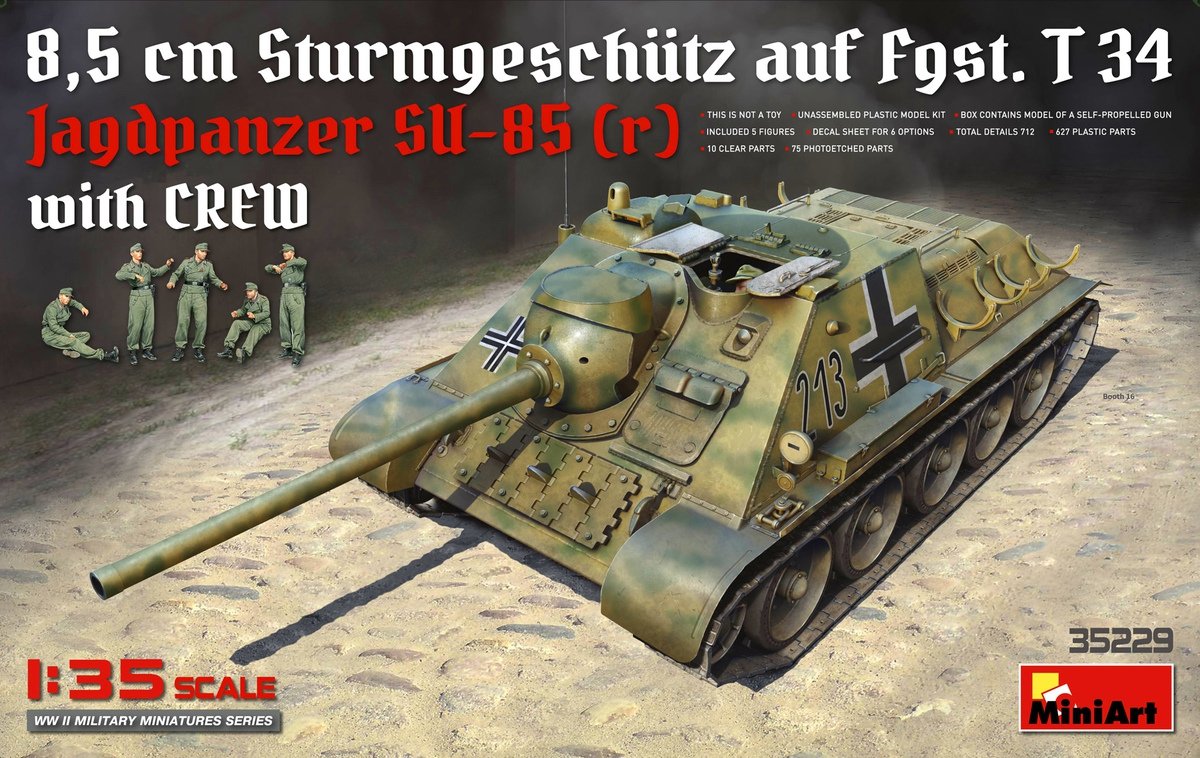MiniArt 35229 Jagdpanzer SU-85 (R) avec équipage 1/35