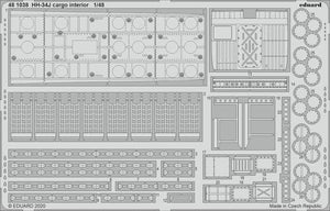 Intérieur cargo Eduard 481038 HH-34J TRUMPETER 1/48