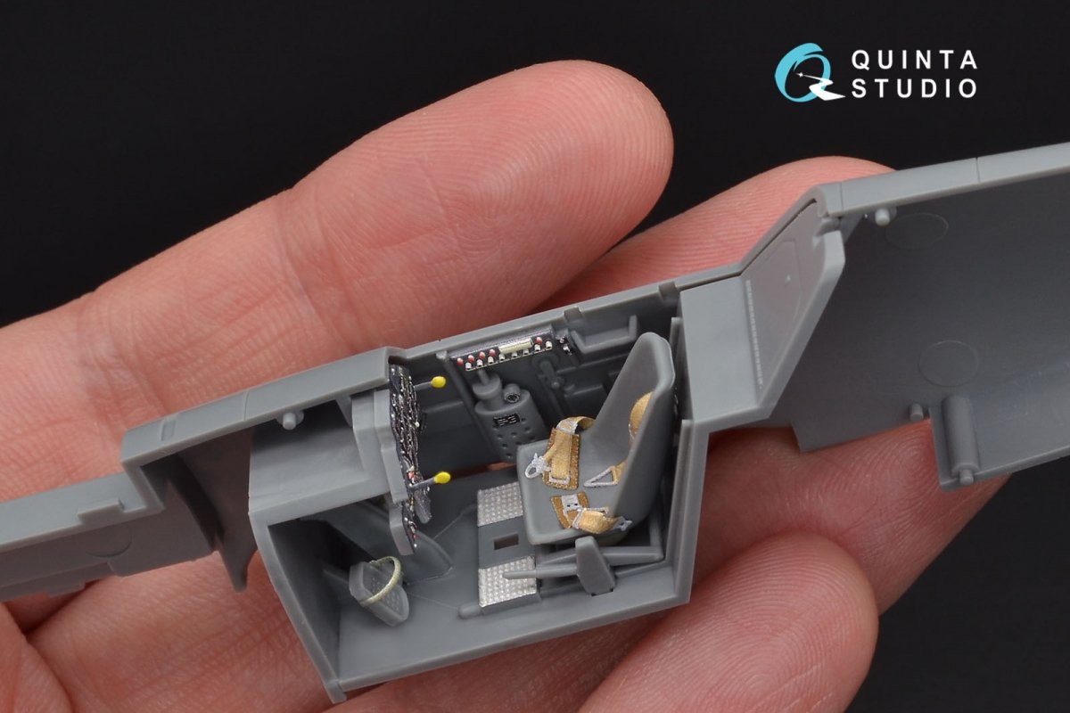 Intérieur imprimé en 3D et coloré sur papier décalcomanie Quinta Studio QD48097 Bf 109E (pour maquette Tamiya) 1/48  – image 3