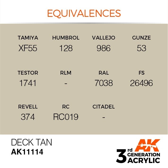 AK Interactive AK11114 DECK TAN – STANDARD 17ml – imagen 3
