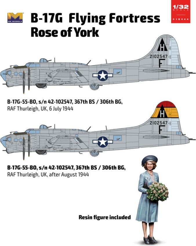 Maquette HK Models 01E044 B-17G Flying Fortress Rose of York Édition Limitée 1/32 – immagine 2