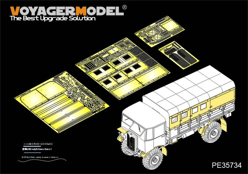 Maquette Voyager PE35734 Camion AEC Matador britannique de la Seconde Guerre mondiale, première version, pour AFV 35236, échelle 1/35