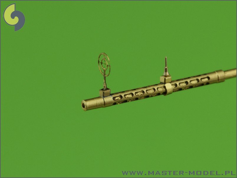 Master AM-48-055 Mitrailleuse d&amp;#39;avion allemande MG 15 - canons tournés et viseurs photogravés (2 pièces) (1/48) – immagine 5
