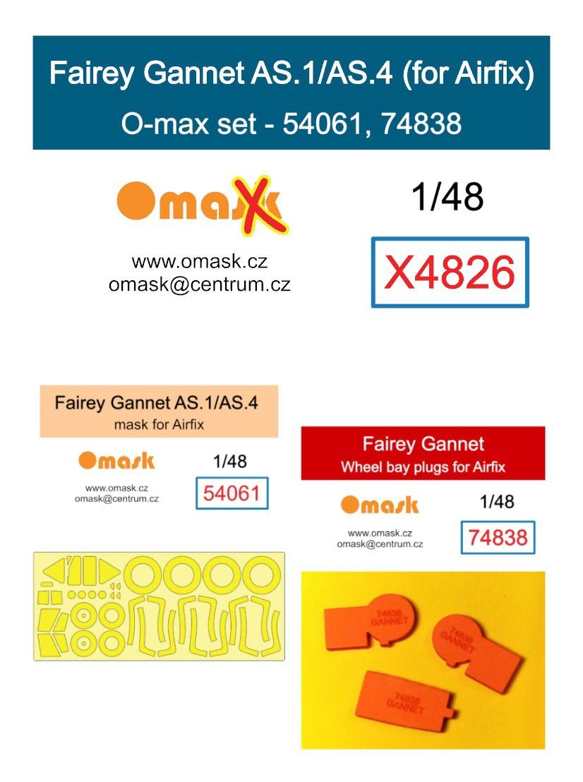 Kit Omask X4826 Fairey Gannet AS.1 / AS.4 O-max pour Airfix 1/48