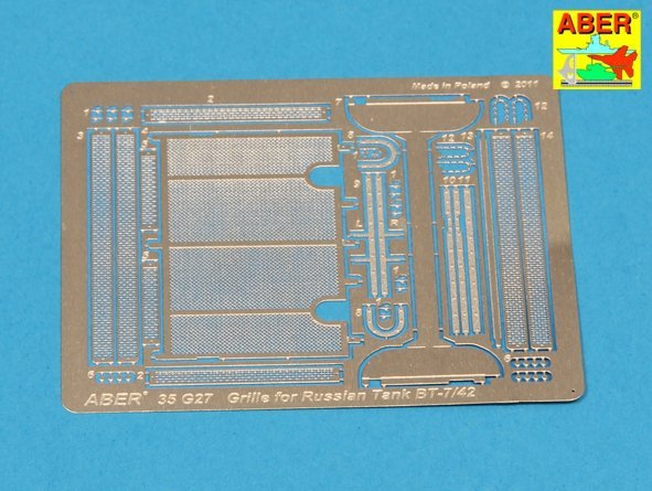 Grilles Aber 35G27 pour BT-7 ou BT-42 (1/35)