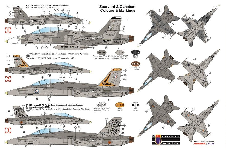 Kovozavody Prostejov KPM0164 F-18B Hornet 1/72 – immagine 2