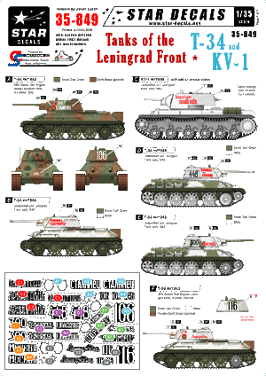 Star Decals 35-849 Chars du front de Leningrad 1/35