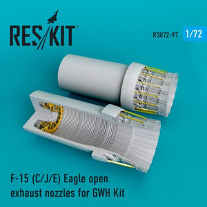 RESKIT RSU72-0097 Buses d&amp;#39;échappement ouvertes F-15 C/J/E Eagle pour Great Wall Hobby 1/72