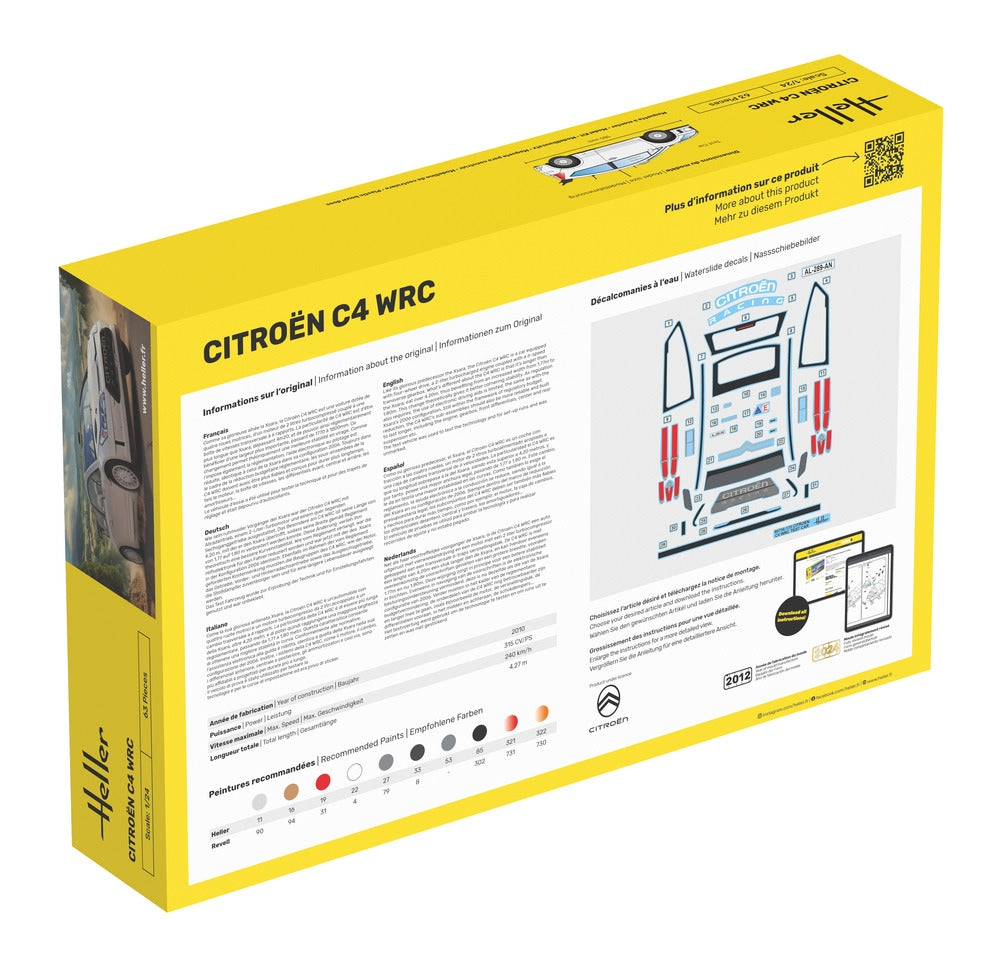 Heller 56756 Kit de démarrage - Citroën C4 WRC 1/24 – imagen 4